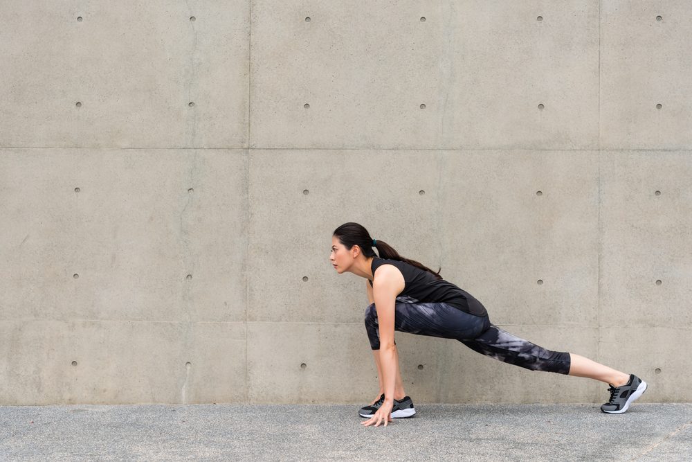 woman stretching 