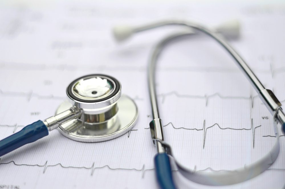 Stethoscope and electrocardiogram